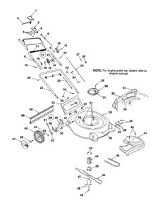 General Assembly Diagram and Parts List for 12A-459S762 2000 Yard Machines Lawn Mower